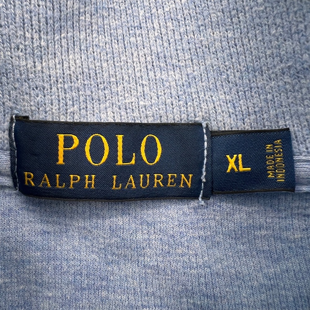 Polo Ralph Lauren Quarter Zip Pullover Sweater Men XL Blue Preppy Classic Ivy - Picture 5 of 10